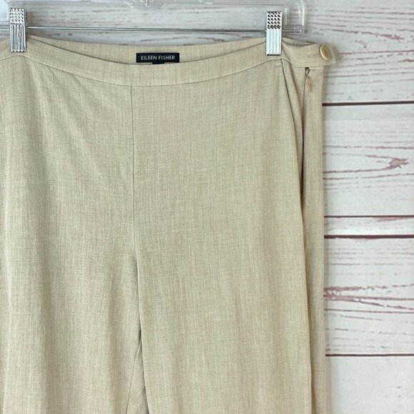 Eileen Fisher Women's Tan Bi-Stretch Tencil Straight Leg Dress Pants‎ Size 10 - Picture 2 of 12